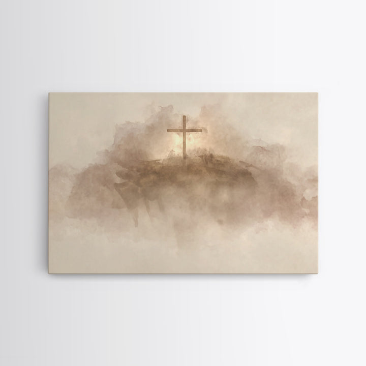 Quiet Communion Glow – Framed Canvas Print – Christian Art Canvas – Christmas Wall Art – Christian Wall Art – Christian Painting – Christia