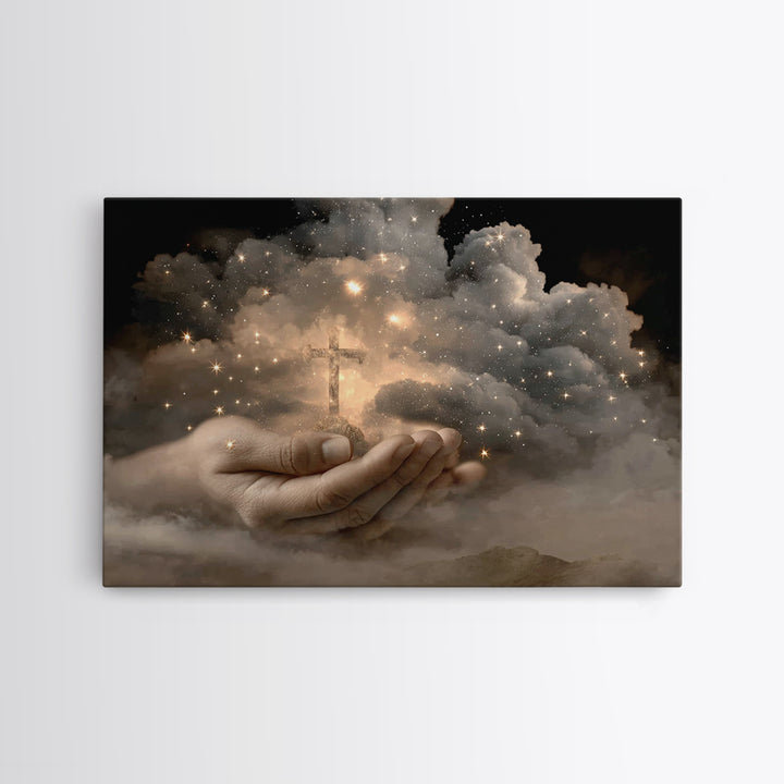 Blessed Stillness | Framed Canvas Print | Christian Art Canvas | Christian Decor | Christian Wall Art | Christmas Wall Art | Christian Pain