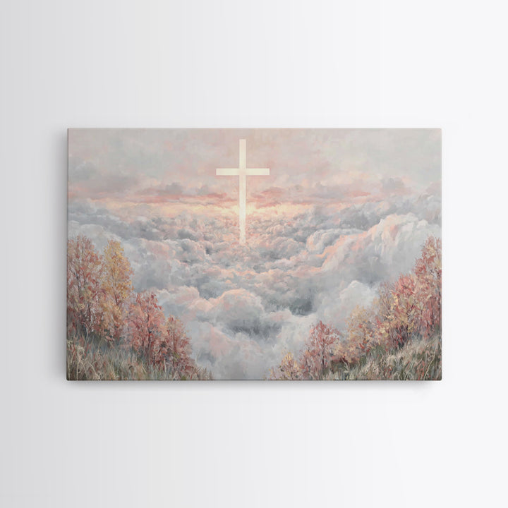 Radiant Lily Grace, Framed Canvas Print, Christian Painting, Christian Decor, Christian Wall Art, Christian Art Canvas, Christmas Wall Art