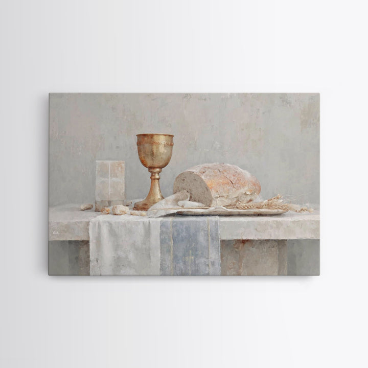 Chalice Of Blossoms | Framed Canvas Print | Christian Wall Art | Christian Painting | Christian Art Canvas | Christian Decor | Christmas Wa