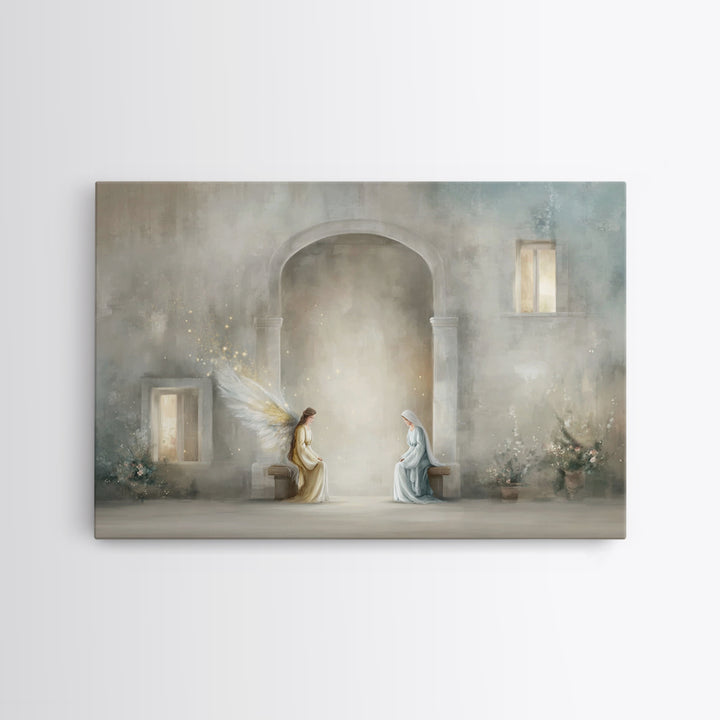 Divine Whisper – Framed Canvas Print – Christian Art Canvas – Minimalist Christian Art – Christian Wall Art – Christian Art – Christmas Art