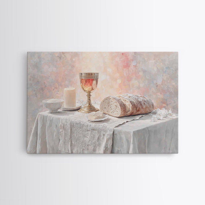 Heavenly Lily Calm – Framed Canvas Print – Christian Art Canvas – Christian Wall Art – Christian Painting – Christian Decor – Christmas Wal