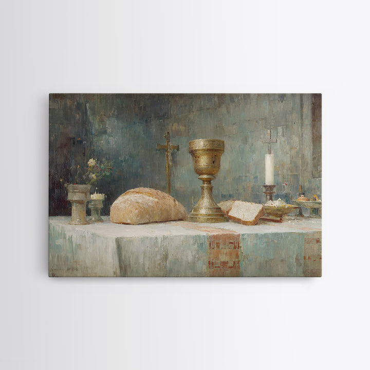 Chalice of Peace - Framed Canvas Print - Christian Art Canvas - Christian Painting - Christian Wall Art - Jesus Painting - Christmas Wall A