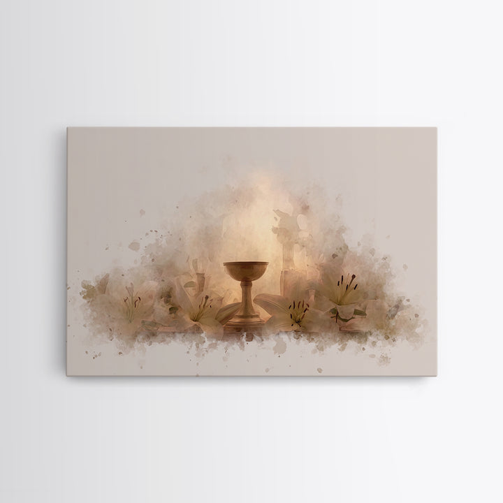 Divine Arrival - Framed Canvas Print - Christian Wall Art - Christmas Wall Art - Jesus Painting - Christian Art Canvas - Christian Painting