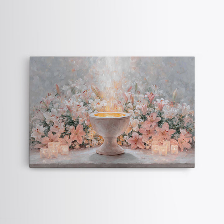 Angel’s Promise - Framed Canvas Print - Christian Art Canvas - Jesus Painting - Christian Painting - Christian Wall Art - Christmas Wall Ar