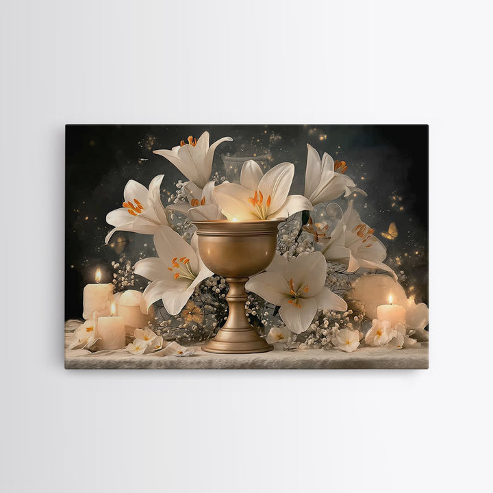Sacred Wonder - Framed Canvas Print - Christian Painting - Christian Wall Art - Christian Art Canvas - Jesus Painting - Christmas Wall Art