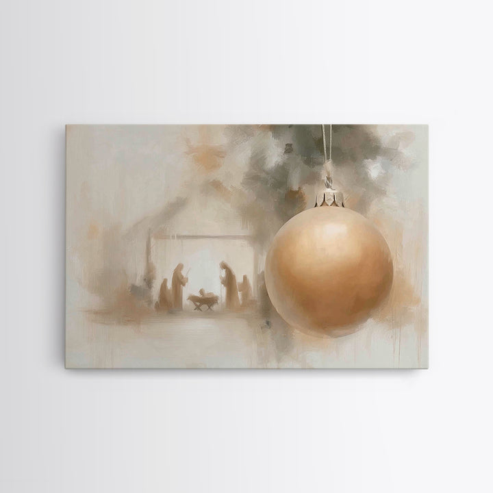 Crown Of Sorrows – Framed Canvas Print – Christian Christmas Art – Christian Wall Art – Christian Art Canvas