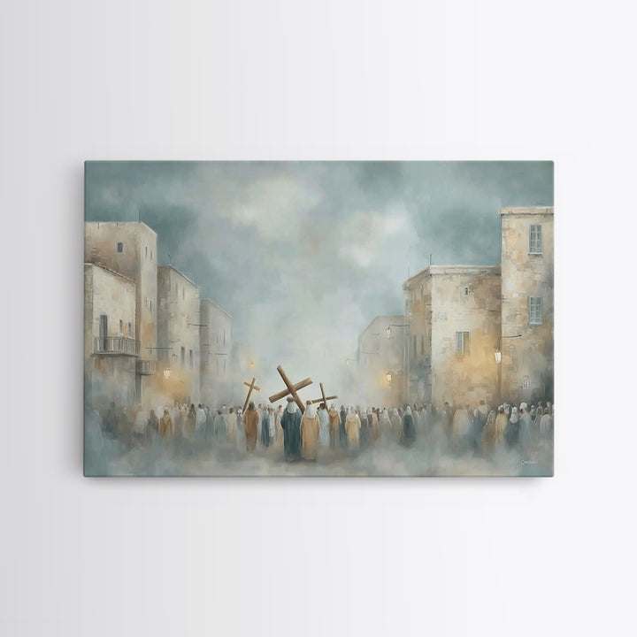 Heavenly Harps – Framed Canvas Print – Christian Wall Art – Christian Art Canvas – Christmas Art – Christian Christmas Art – Christian Deco