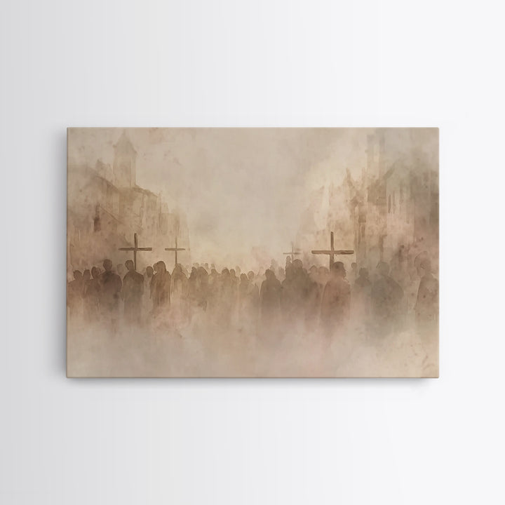 Sacred Journey – Framed Canvas Print – Christian Painting – Christian Wall Art – Jesus Painting – Christian Art Work – Christian Gift Ideas