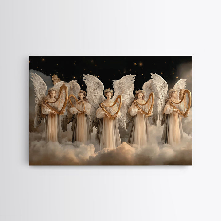 Starry Manger, Framed Canvas Print, Christmas Art, Christian Christmas Art, Christian Art Canvas, Christian Wall Art, Christmas Art Prints