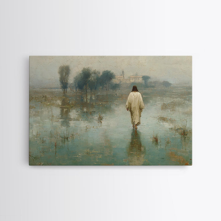 Quiet Nativity – Framed Canvas Print – Christmas Wall Art – Christian Art Print – Christian Christmas Art – Christian Decor – Christmas Art