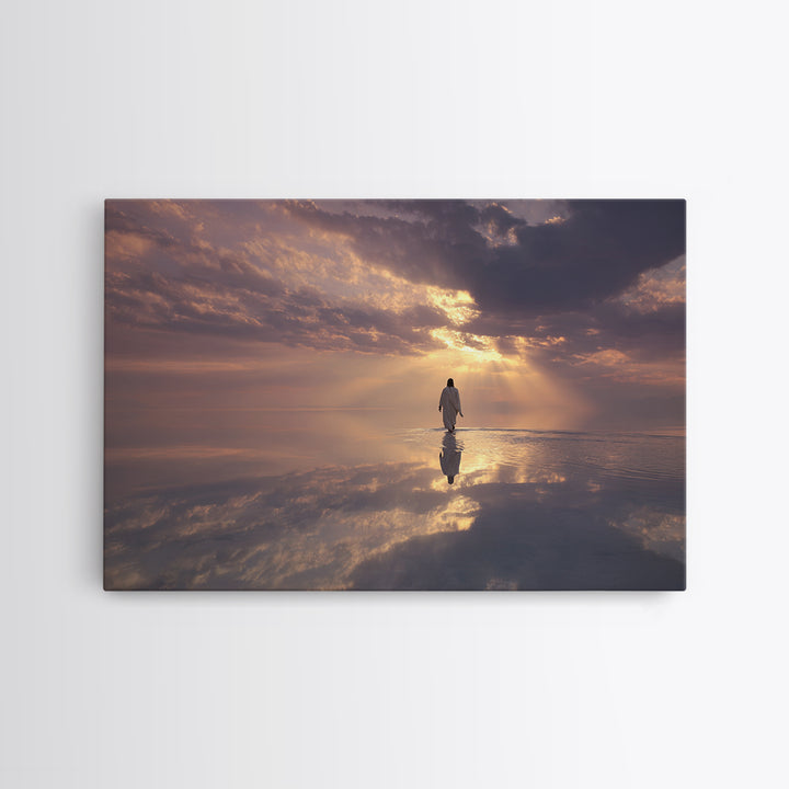 Holy Light – Framed Canvas Print – Christmas Wall Art – Christian Art Canvas – Christian Christmas Art – Christian Decor – Christmas Art Pr
