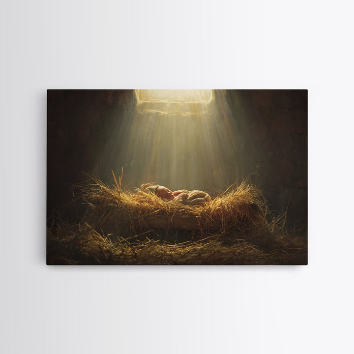 Silent Night Shelter, Framed Canvas Print, Christian Christmas Art, Christmas Wall Art, Christian Art Canvas, Framed Christmas Art, Christi