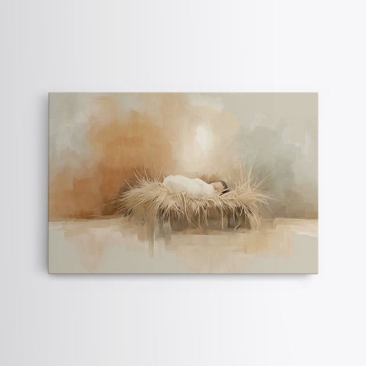 Guiding Star Night, Framed Canvas Print, Christmas Wall Art, Christian Art Canvas, Christian Christmas Art, Framed Christmas Art, Christian