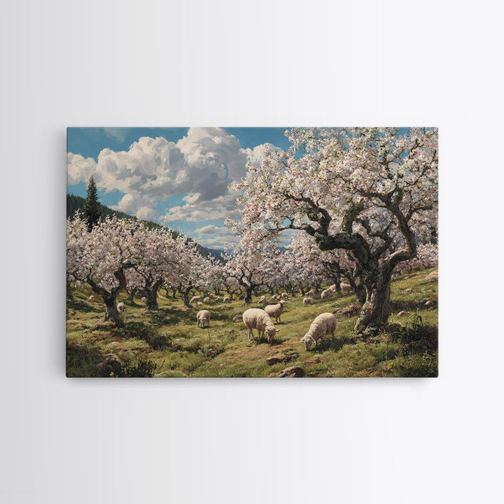 Springtime Blessing | Framed Canvas Print | Christian Wall Art | Christian Art Canvas | Modern Christian Art | Pastoral Scenery | Christian