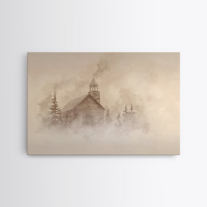 Cloudwalk Reverence – Framed Canvas Print – Jesus Painting – Christian Art Canvas – Subtle Christian Art – Christian Paintings