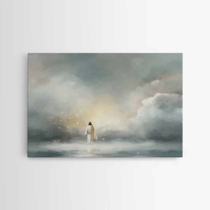 Peaceful Lily Rest, Framed Canvas Print, Christian Art Canvas, Christian Wall Art, Christian Art Print, Subtle Christian Paintings, Christi