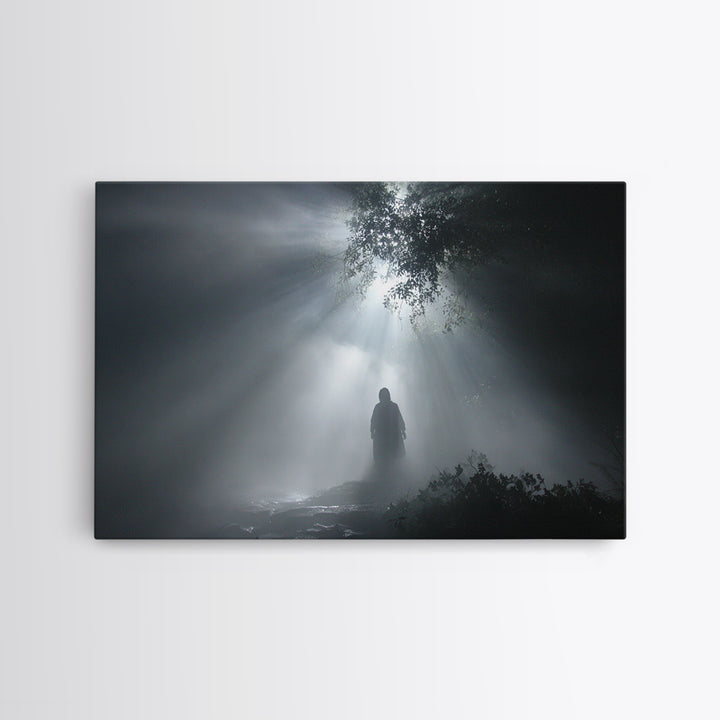 Evening Lily Lamb – Framed Canvas Print – Christian Art Work – Christian Wall Art – Christian Art Painting – Unique Christian Art – Christi