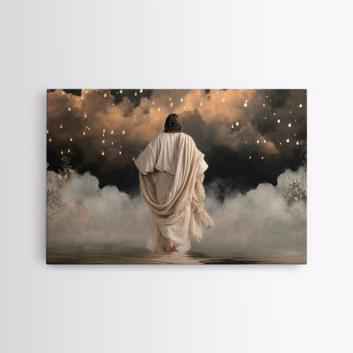 Graceful Meadow Cross – Framed Canvas Print – Christian Art Canvas – Christmas Wall Art – Jesus Painting – Christian Wall Art – Christian D