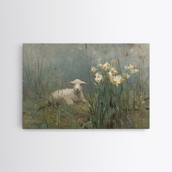 Blossoms Of Mercy | Framed Canvas Print | Christian Wall Art | Jesus Painting | Christmas Wall Art | Christian Decor | Christian Art Canvas
