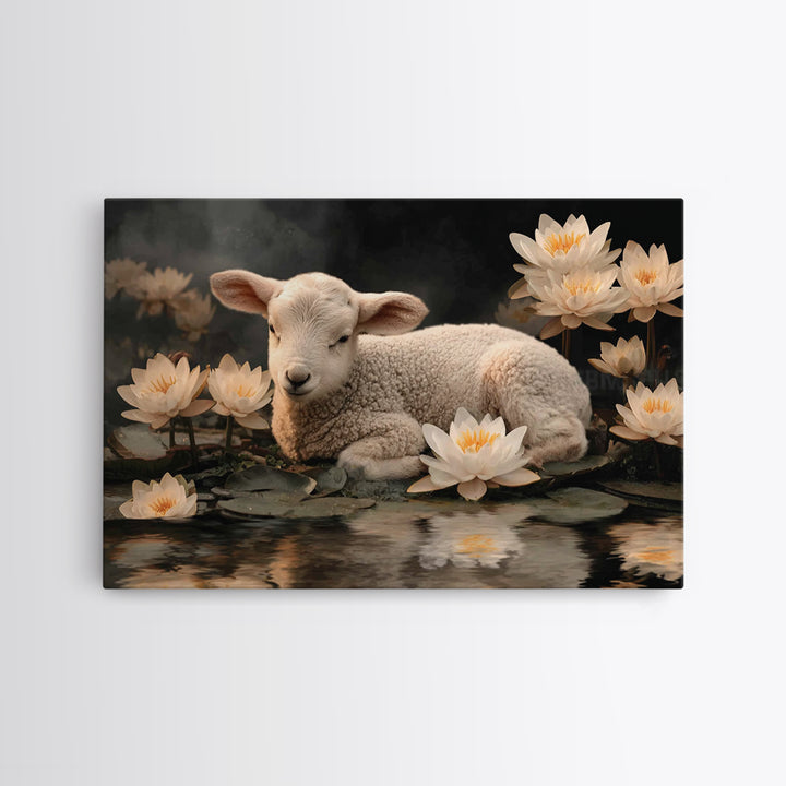 Morning Hymn Light | Framed Canvas Print | Christmas Wall Art | Christian Wall Art | Christian Art Canvas | Jesus Painting | Christian Deco