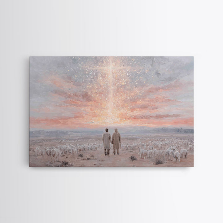 Dawn Of Promise | Framed Canvas Print | Christian Christmas Art | Christian Wall Art | Christian Art Canvas | Christmas Art Prints | Christ
