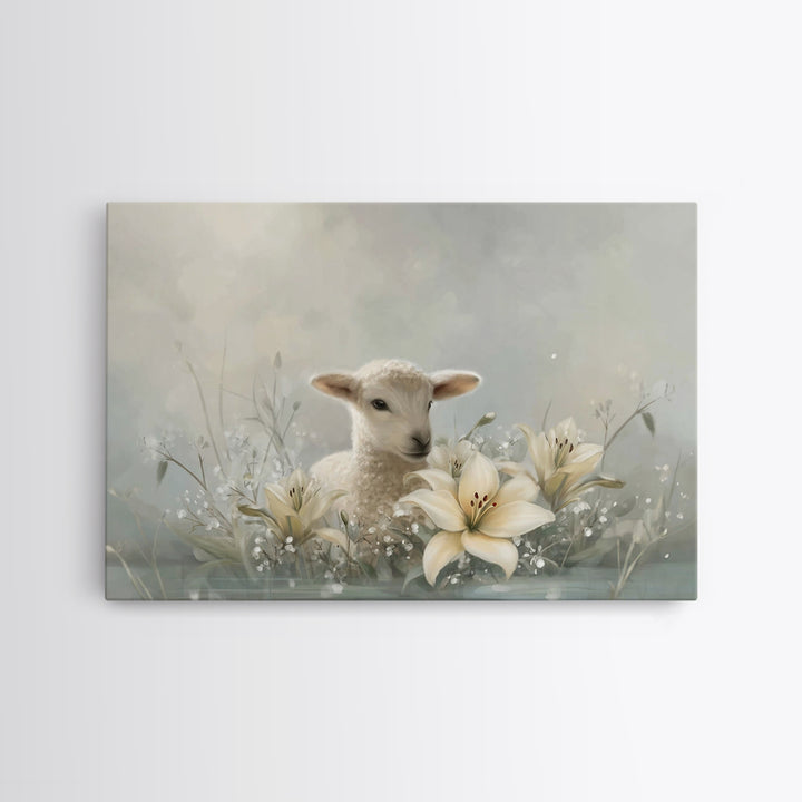 Silent Evening Church, Framed Canvas Print, Christian Decor, Christian Wall Art, Jesus Painting, Christian Art Canvas, Christmas Wall Art