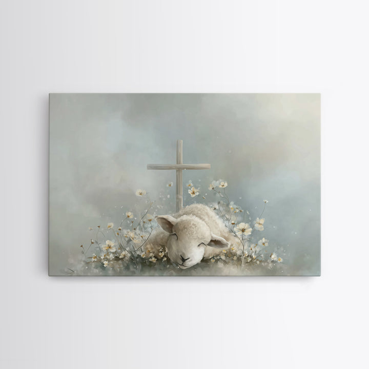 Field Of Redemption, Framed Canvas Print, Christian Art Canvas, Christian Wall Art, Abstract Christian Art, Christian Gift, Christian Chris