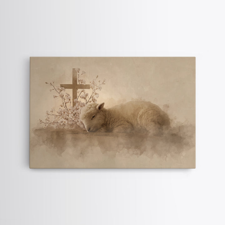 Heavenly Stillness – Framed Canvas Print – Christian Wall Art – Christian Art Print – Minimalist Christian Art – Christian Christmas Art –