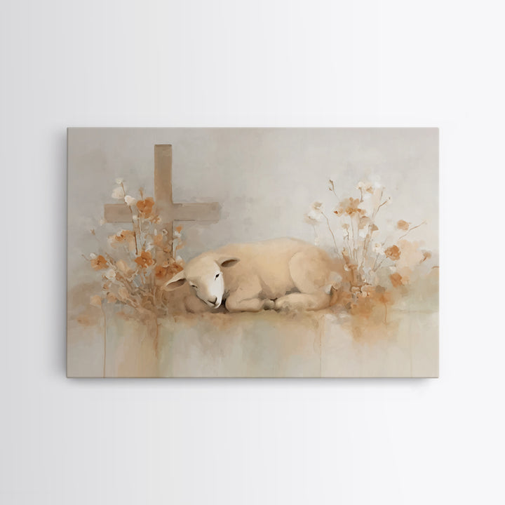 Autumn Cross Grace | Framed Canvas Print | Christian Art Canvas | Christian Wall Art | Christian Decorations | Subtle Christian Art | Chris