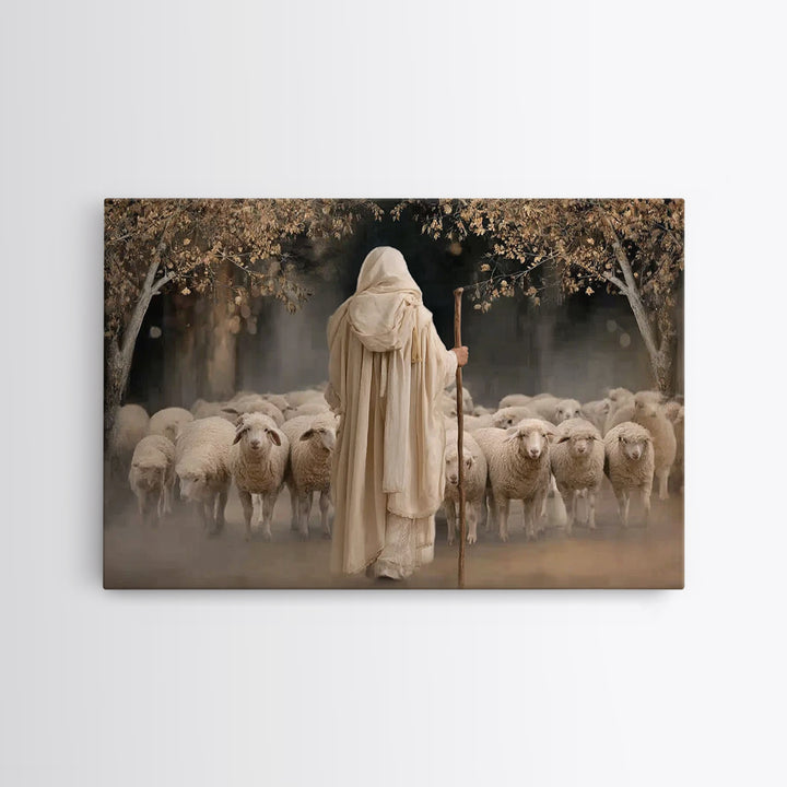 Pasture Of Mercy | Framed Canvas Print | Jesus Paintings | Christian Wall Art | Christian Art Canvas | Modern Christian Painting | Christia