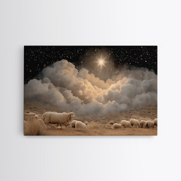 Bethlehem Star, Framed Canvas Print, Christian Christmas Art, Christmas Canvas Wall Art, Christian Art Canvas, Christian Wall Art, Christia