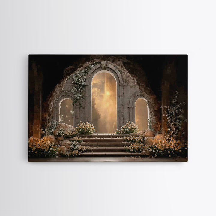 Eternal Garden Light – Framed Canvas Print – Christian Decor – Christian Art Canvas – Unique Christian Art – Christian Wall Art – Christian