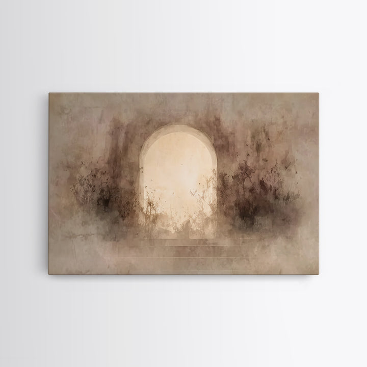 Sacred Dawn Path | Framed Canvas Print | Christian Art Canvas | Minimalist Christian Art | Christian Wall Art | Christian Art Prints | Chri