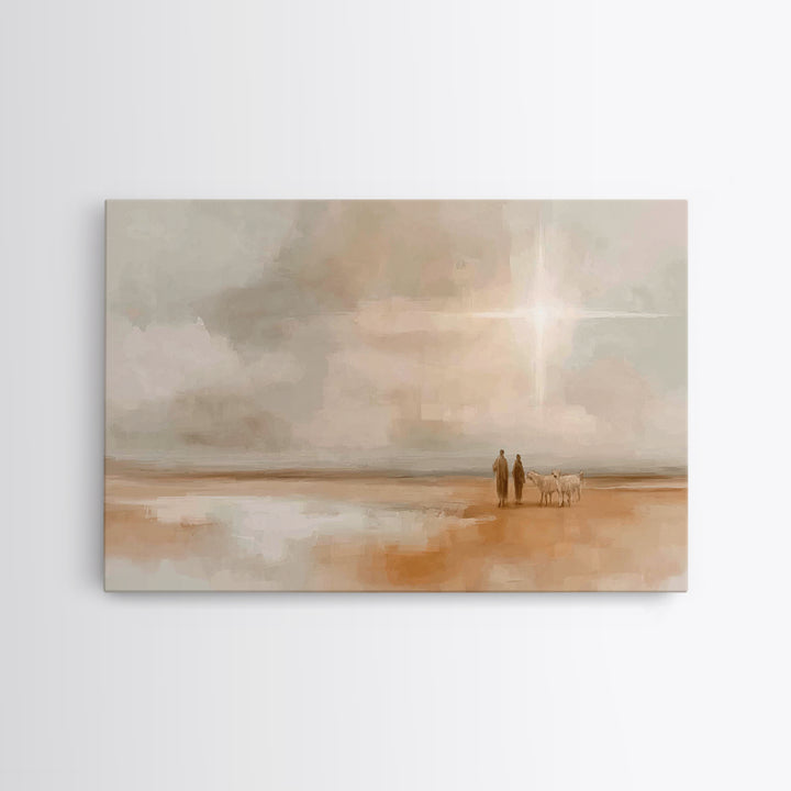 Guiding Light, Framed Canvas Print, Christian Christmas Art, Christmas Wall Art, Christian Art Canvas, Christian Wall Art, Christmas Art Pr
