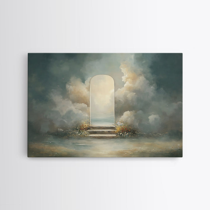 Heaven’s Open Door, Framed Canvas Print, Christian Art Canvas, Christian Wall Art, Unique Christian Art, Christian Art Prints, Christian Gi