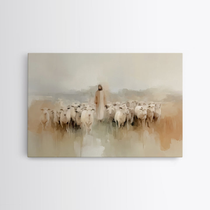 Blossoms Of Guidance – Framed Canvas Print – Christian Art Canvas – Jesus Painting – Christian Art Work – Christian Wall Art – Christian Gi