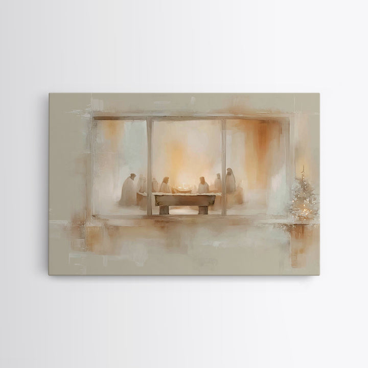 Upper Room Gathering | Framed Canvas Print | Christian Art Canvas | Christian Wall Art | Christmas Art | Christian Art Prints | Christian G