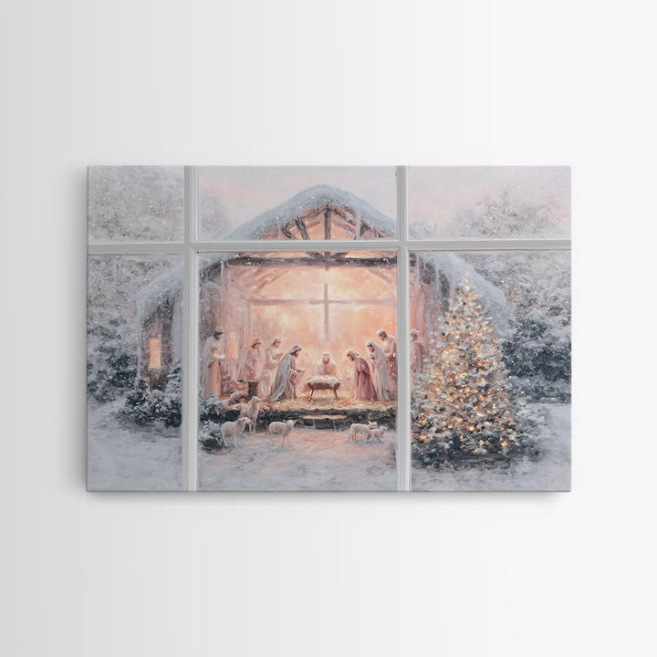 Star Of Bethlehem Peace | Framed Canvas Print | Christian Art Canvas | Christian Christmas Art | Jesus Painting | Christian Wall Art | Chri