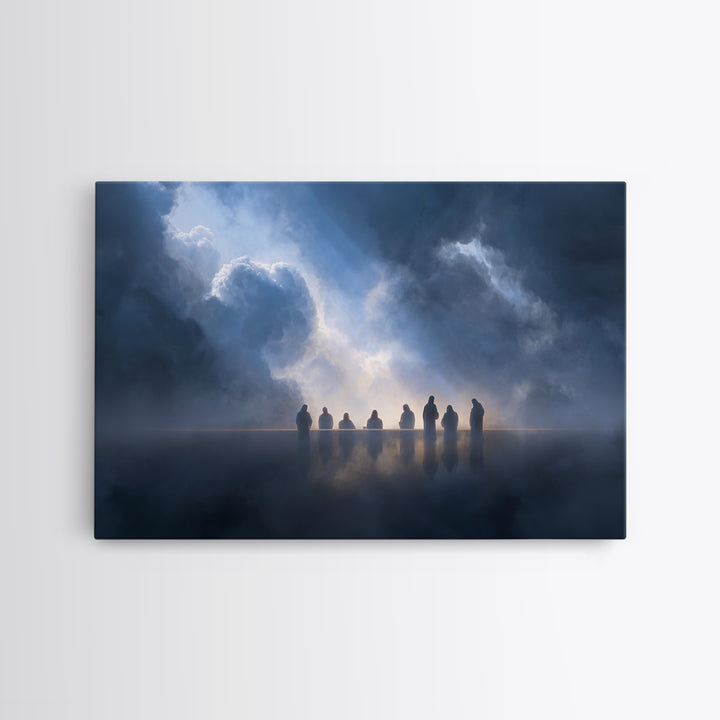 Celestial Feast Vision | Framed Canvas Print | Christian Wall Art | Jesus Painting Canvas | Christian Art Gift | Modern Christian Art | Chr