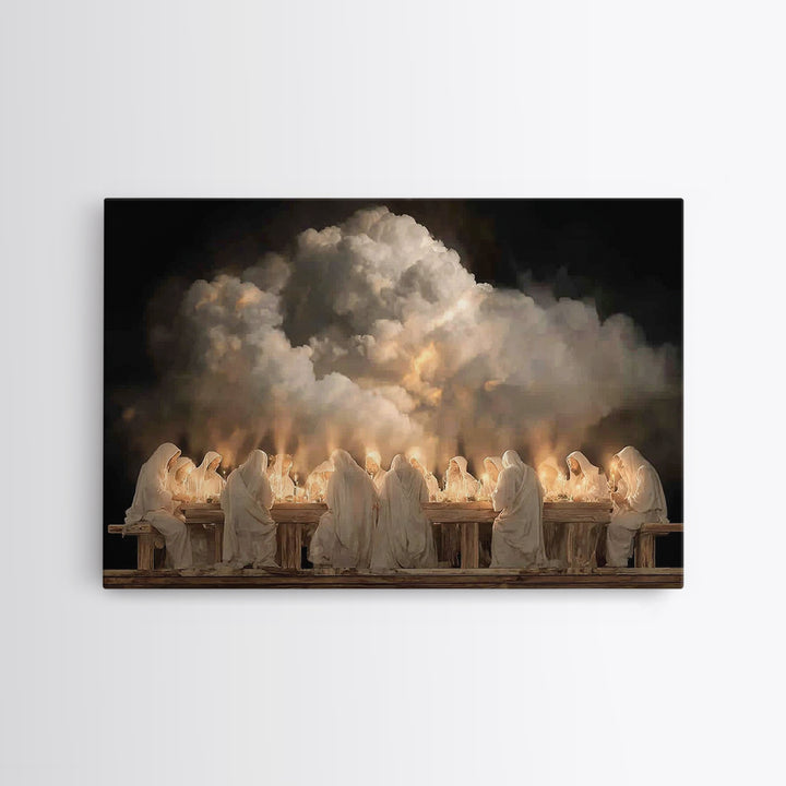 Last Supper Radiance – Framed Canvas Print – Christian Art Canvas – Jesus Wall Art – Christian Decor For Home – Unique Christian Art – Chri