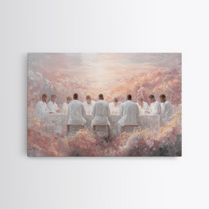 Eternal Communion Light – Framed Canvas Print – Christian Art Canvas – Modern Christian Art – Jesus Painting – Christian Christmas Decorati