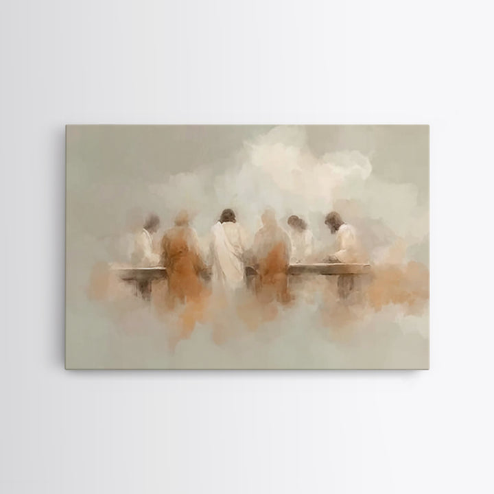 Heavenly Supper Peace – Framed Canvas Print – Christian Wall Art – Christian Art Canvas – Jesus Painting – Christian Art Work – Subtle Chri