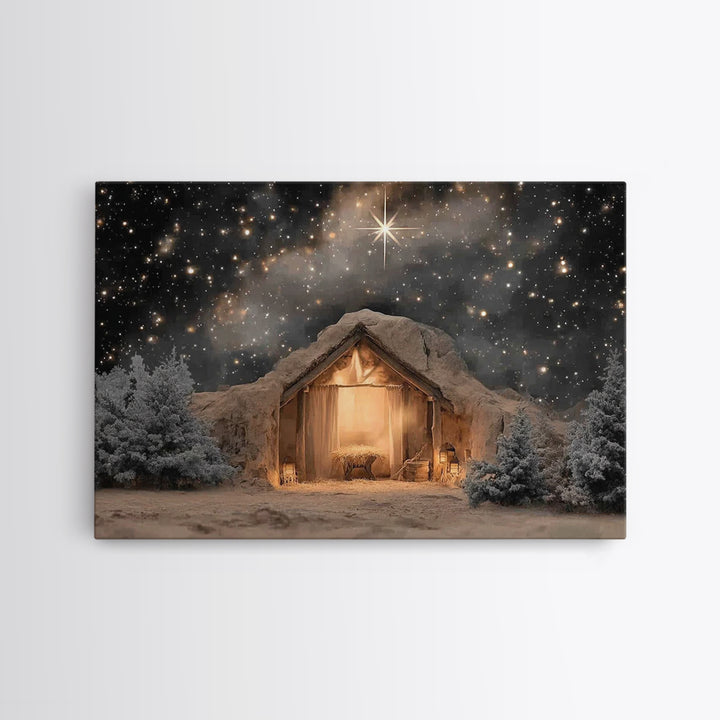 The Guiding Star – Framed Canvas Print – Christian Wall Art – Christian Art Canvas – Jesus Painting – Christmas Art – Christian Christmas D