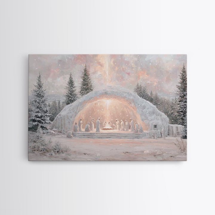 Holy Gathering – Framed Canvas Print – Christian Wall Art – Christian Art Canvas – Christmas Art Prints – Jesus Painting – Christian Christ