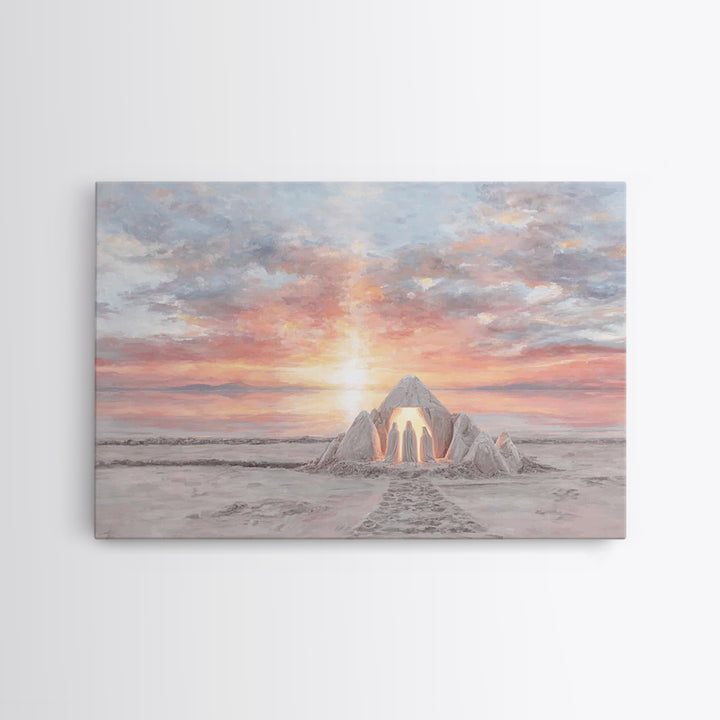 Dawn Of Peace | Framed Canvas Print | Christian Wall Art | Christian Art Canvas | Christmas Art | Jesus Christmas Art | Christian Gift