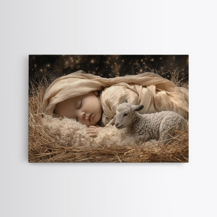 Blessed Arrival – Framed Canvas Print – Christian Art – Christian Art Canvas – Christmas Wall Art – Jesus Painting – Christian Wall Art