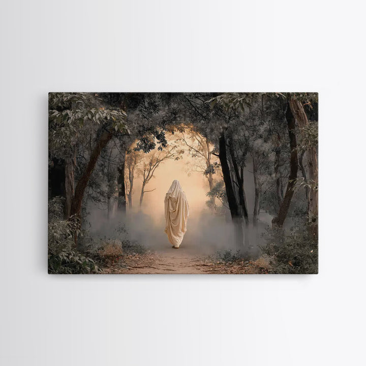 Forest Reverence – Framed Canvas Print – Christian Art Canvas – Christian Wall Art – Christian Painting – Moody Christian Art