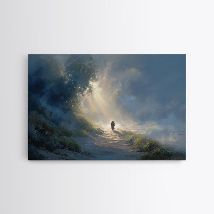 Path Of Mercy – Framed Canvas Print – Christian Wall Art – Jesus Painting – Christian Art Canvas – Moody Christian Art – Christian Gift Ide