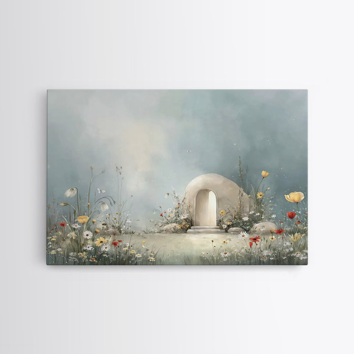 Hopeful Morning – Framed Canvas Print – Christian Wall Art – Christian Art Canvas – Modern Christian Art – Subtle Christian Paintings – Chr